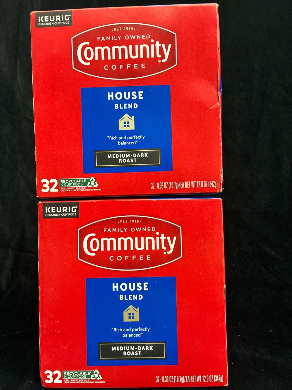Community, Coffee House blend 64 k-cup pods medium dark roast two pack lot